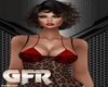 red cheetah dress
