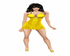 92 Hot Mini Yellow Dress