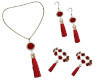 Red/Gold Tassel Jewelry