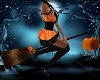 Witch Riding Pose Broom