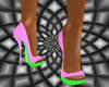 Pinknlime glitter opento