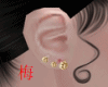 梅 gold earrings