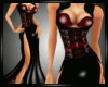 Red&Blk PVC Corset Gown