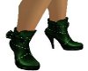 green rhinestone boot