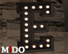 M! Dark Brown Letter E