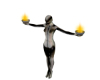 people torches