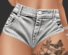 sw Silver Denim Shorts