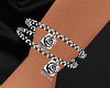Silver Rose Bracelet L