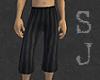 SJ Black Striped Shorts
