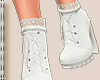 Top Tie White Boots