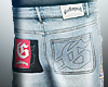 Patched Shorts