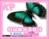 Teal/Blk Butterfly Frame