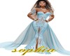 Light blue wedding dress