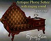 Antique Phone Settee Brn