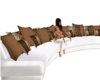 Brown & White Couch