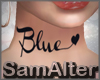 Neck tattoo cuello Blue