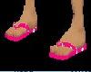 pink white flip flops
