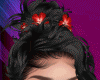 Black + Red Flower