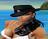 hat hair black