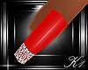 K*Long Nails Red Strass