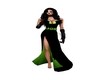 blk/green long dress