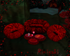 Red Coral Couch Set