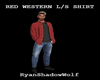 Red Western L/S Shirt