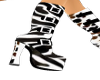 Zebra Goth boots