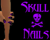 Purple Skull&Cross Nails