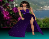 Rc*Purple Side Slit Gown