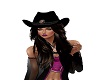 Cowgirl Hat Black