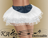 denium and lace skirt