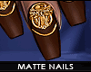 ! matte nails . brown