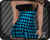 !SL l Aqua Plaid Dress