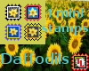 4 mini stamps daffodils
