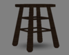 brown wooden stool