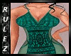 Teal Sexy Crystal Gown