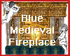 Blue Medieval Fireplace