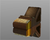 brown& gold chair