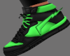 Black/Green sneakers