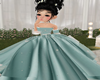 GIRLS TEAL GOWN