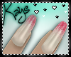 {K} Pink Sparkle Nails