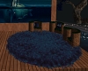 Galaxy round rug fur
