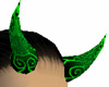 green/black design horns
