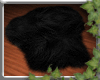 ~E- Black Fur Rug (Ath)
