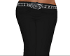 black pants with rose