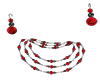 Red Black Jewelry Set