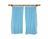 Animated blue curtains