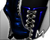 [M] Latex Boots blue