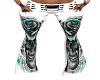 Teal Skull Pants